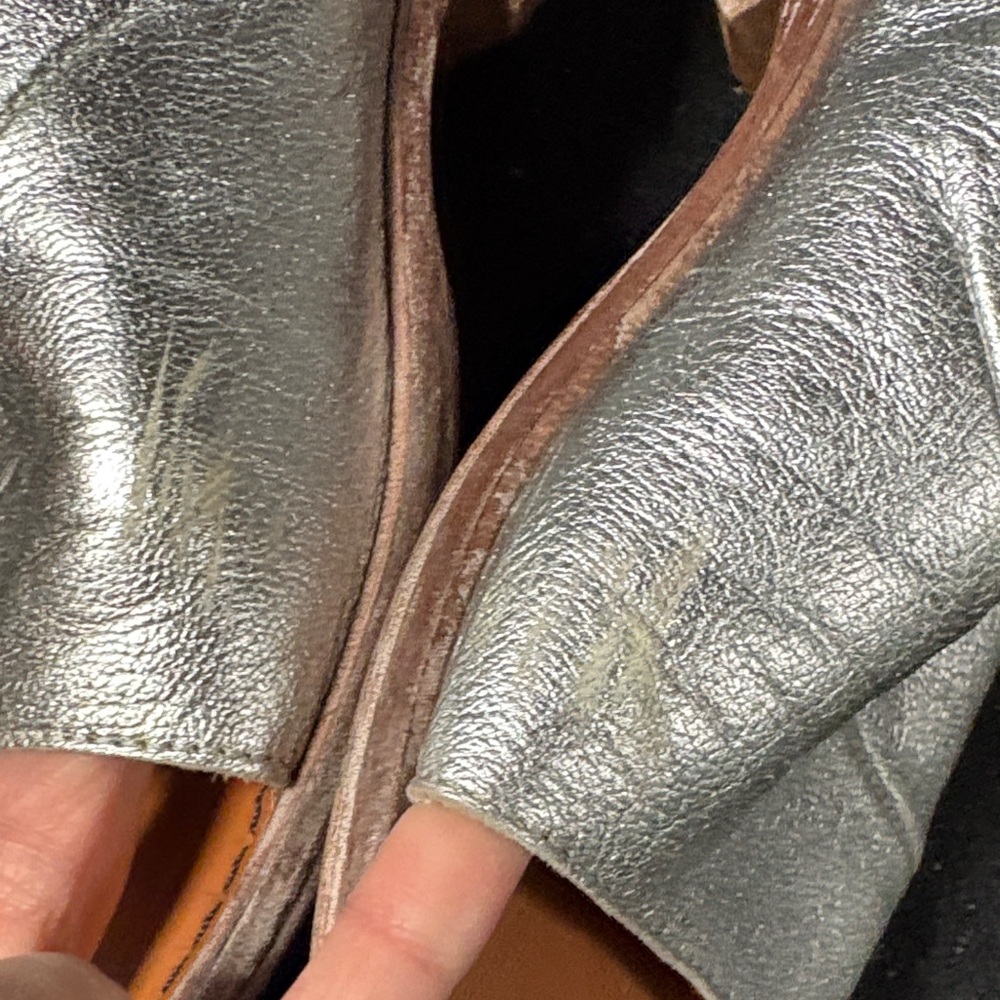 Free People Silver Open-Toe Sandals size Euro 36 - Picture 5 of 10